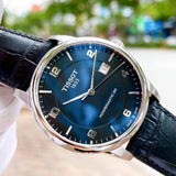 Tissot Luxury Powermatic 80 Black Dial Black Leather Strap Watch For Men - T086.407.16.057.00 Authentic Buy Shop Now