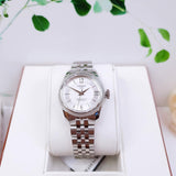 Tissot Ballade Powermatic 80 Automatic Mother of Pearl Dial Silver Steel Strap Watch For Women - T108.208.11.117.00 Authentic Buy Shop Now