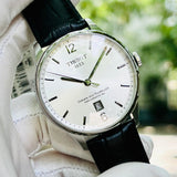 Tissot Chemin Des Tourelles Powermatic 80 Silver Dial Black Leather Strap Watch For Men - T099.407.16.037.00 Authentic Buy Shop Now
