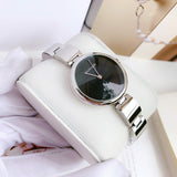 Calvin Klein Wavy Black Dial Silver Steel Strap Watch for Women - K9U23141 Authentic Buy Shop Now