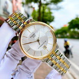 Tissot Carson Premium Powermatic 80 White Dial Two Tone Steel Strap Watch For Men - T122.407.22.031.00 Authentic Buy Shop Now
