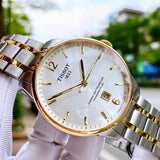 Tissot Chemin Des Tourelles Powermatic 80 Silver Dial Two Tone Steel Strap Watch For Men - T099.407.22.037.00 Authentic Buy Shop Now