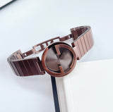 Gucci Interlocking G Quartz Brown Dial Brown Steel Strap Watch for Women - YA133317 Authentic Buy Shop Now