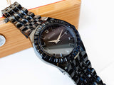Bulova Crystal Collection Phantom Black Dial Black Steel Strap Watch for Men - 98A240 Authentic Buy Shop Now