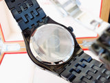 Bulova Crystal Collection Phantom Black Dial Black Steel Strap Watch for Men - 98A240 Authentic Buy Shop Now