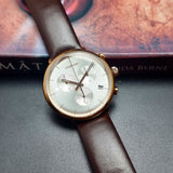 Calvin Klein High Noon Silver Dial Brown Leather Strap Watch for Men - K8M276G6 Authentic Buy Shop Now
