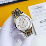 Tissot T Classic T One Automatic Silver Dial Two Tone Steel Strap Watch For Men - T038.430.22.037.00 Authentic Buy Shop Now