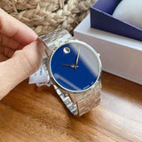 Movado Museum Classic Blue Dial Silver Steel Strap Watch for Men - 0607212 Authentic Buy Shop Now
