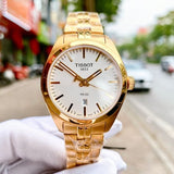 Tissot T Classic PR 100 Lady White Dial Gold Steel Strap Watch for Women - T101.210.33.031.00 Authentic Buy Shop Now