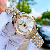 Tissot Ballade Powermatic 80 Mother of Pearl Silver Dial Two Tone Steel Strap Watch For Women - T108.208.22.117.00 Authentic Buy Shop Now