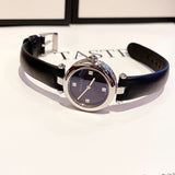 Gucci Diamantissima Quartz Diamonds Black Dial Black Leather Strap Watch for Women - YA141506 Authentic Buy Shop Now