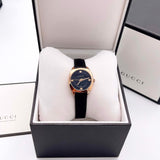 Gucci GG2570 Quartz Black Dial Black Leather Strap Watch For Women - YA142509 Authentic Buy Shop Now