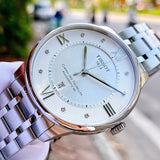 Tissot Chemin Des Tourelles Powermatic 80 Diamonds Silver Dial Silver Steel Strap Watch for Men - T099.407.11.033.00 Authentic Buy Shop Now