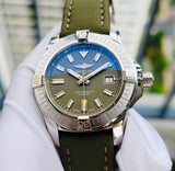 Breitling Avenger Automatic GMT 43 Green Dial Green Nylon Strap Watch for Men - A17318101L1X1 Authentic Buy Shop Now