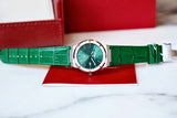 Salvatore Ferragamo F-80 Classic Green Dial Green Leather Strap Watch for Men - SFDT00519 Authentic Buy Shop Now