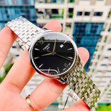 Tissot T Classic Tradition Black Dial Silver Steel Strap Watch For Men - T063.610.11.057.00 Authentic Buy Shop Now