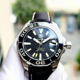 Tag Heuer Aquaracer Calibre 5 Automatic Black Dial Black Nylon Strap Watch for Men - WAY211A.FC6362 Authentic Buy Shop Now