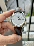 Longines Master Collection Automatic 40mm White Dial Brown Leather Strap Watch for Men - L2.793.4.77.3 Authentic Buy Shop Now