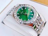 Bulova Phantom Classic Baguette Green Dial Silver Steel Strap Watch for Men - 96A253 Authentic Buy Shop Now