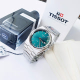 Tissot PRX Green Dial Silver Steel Strap Watch For Men - T137.410.11.091.00 Authentic Buy Shop Now