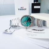 Tissot PRX Green Dial Silver Steel Strap Watch For Men - T137.410.11.091.00 Authentic Buy Shop Now