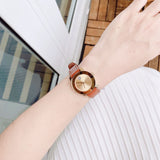 Movado Bold Rose Gold Dial Brown Leather Strap Watch For Women - 3600438 Authentic Buy Shop Now