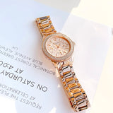Bulova Crystal Silver Dial Rose Gold Steel Strap Watch for Women - 97N101 Authentic Buy Shop Now