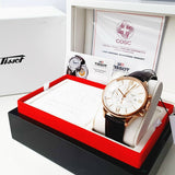 Tissot Des Tourelles Chronograph Silver Dial Brown Leather Strap Watch For Men - T099.427.36.038.00 Authentic Buy Shop Now