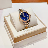 Versace Hellenyium Blue Dial Two Tone Steel Strap Watch for Women - V12060017 Authentic Buy Shop Now