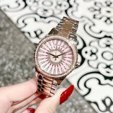Michael Kors Layton Three Hand Pink Dial Two Tone Steel Strap Watch For Women - MK6894 Authentic Buy Shop Now