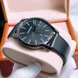Calvin Klein City Quartz Black Dial Black Leather Strap Watch for Men - K2G2G4CX Authentic Buy Shop Now