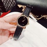 Movado Museum Black Dial Black Leather Strap Watch For Women - 2100006 Authentic Buy Shop Now
