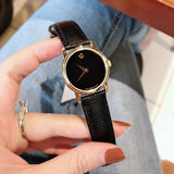 Movado Museum Black Dial Black Leather Strap Watch For Women - 2100006 Authentic Buy Shop Now