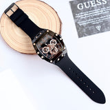 Guess Phoenix Multifunction Black Dial Black Silicone Strap Watch For Men - GW0203G8 Authentic Buy Shop Now
