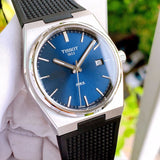 Tissot PRX Blue Dial Black Rubber Strap Watch For Men - T137.410.17.041.00 Authentic Buy Shop Now