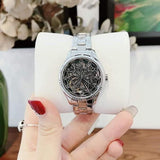 Fossil Rye Automatic Skeleton Silver Dial Silver Steel Strap Watch for Women - BQ3753 Authentic Buy Shop Now