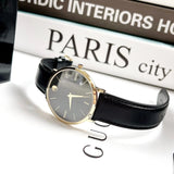 Movado Ultra Slim Black Dial Black Leather Strap Watch For Men - 0607087 Authentic Buy Shop Now