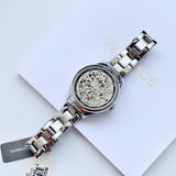 Fossil Rye Automatic Skeleton Silver Dial Silver Steel Strap Watch for Women - BQ3753 Authentic Buy Shop Now