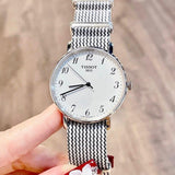 Tissot T Classic Everytime Medium White Dial Two Tone NATO Strap Watch for Women - T109.410.18.032.00 Authentic Buy Shop Now