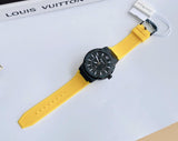 Salvatore Ferragamo F-80 Classic Black Dial Yellow Rubber Strap Watch for Men - SFHY01522 Authentic Buy Shop Now