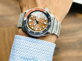Seiko 5 Sports Sonar Special Edition Brown Dial Silver Steel Strap Watch For Men - SRPJ47K1 Authentic Buy Shop Now