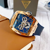 Guess Phoenix Multifunction Blue Dial Blue Rubber Strap Watch for Men - GW0202G4 Authentic Buy Shop Now