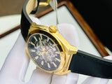 Fossil Everett Automatic Skeleton Black Dial Black Leather Strap Watch for Men - ME3208 Authentic Buy Shop Now