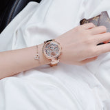 Guess Solstice Diamonds Rose Gold Dial Rose Gold Steel Strap Watch for Women - GW0403L3 Authentic Buy Shop Now