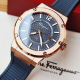 Salvatore Ferragamo F-80 Classic Black Dial Black Rubber Strap Watch for Men - SFHY02522 Authentic Buy Shop Now