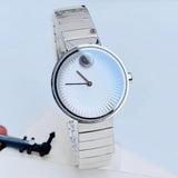 Movado Edge Silver Dial Silver Steel Strap Watch for Women - 3680012 Authentic Buy Shop Now