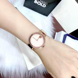 Movado Edge Rose Gold Dial Rose Gold Steel Strap Watch for Women - 3680013 Authentic Buy Shop Now