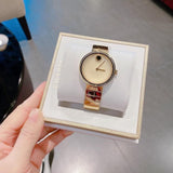 Movado Edge Gold Dial Gold Steel Strap Watch for Women - 3680014 Authentic Buy Shop Now