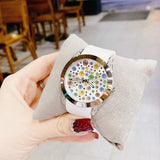 Guess Wanderlust Crystals Silver Dial White Rubber Strap Watch For Women - W1059L3 Authentic Buy Shop Now