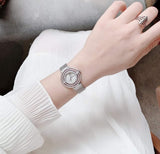 Guess Dream Crystals Silver Dial Silver Mesh Strap Watch For Women - GW0550L1 Authentic Buy Shop Now